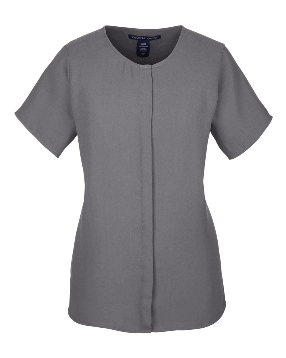 Women's Perfect Fit™ Crepe Blouse - Front - B730B2132 - Graphite