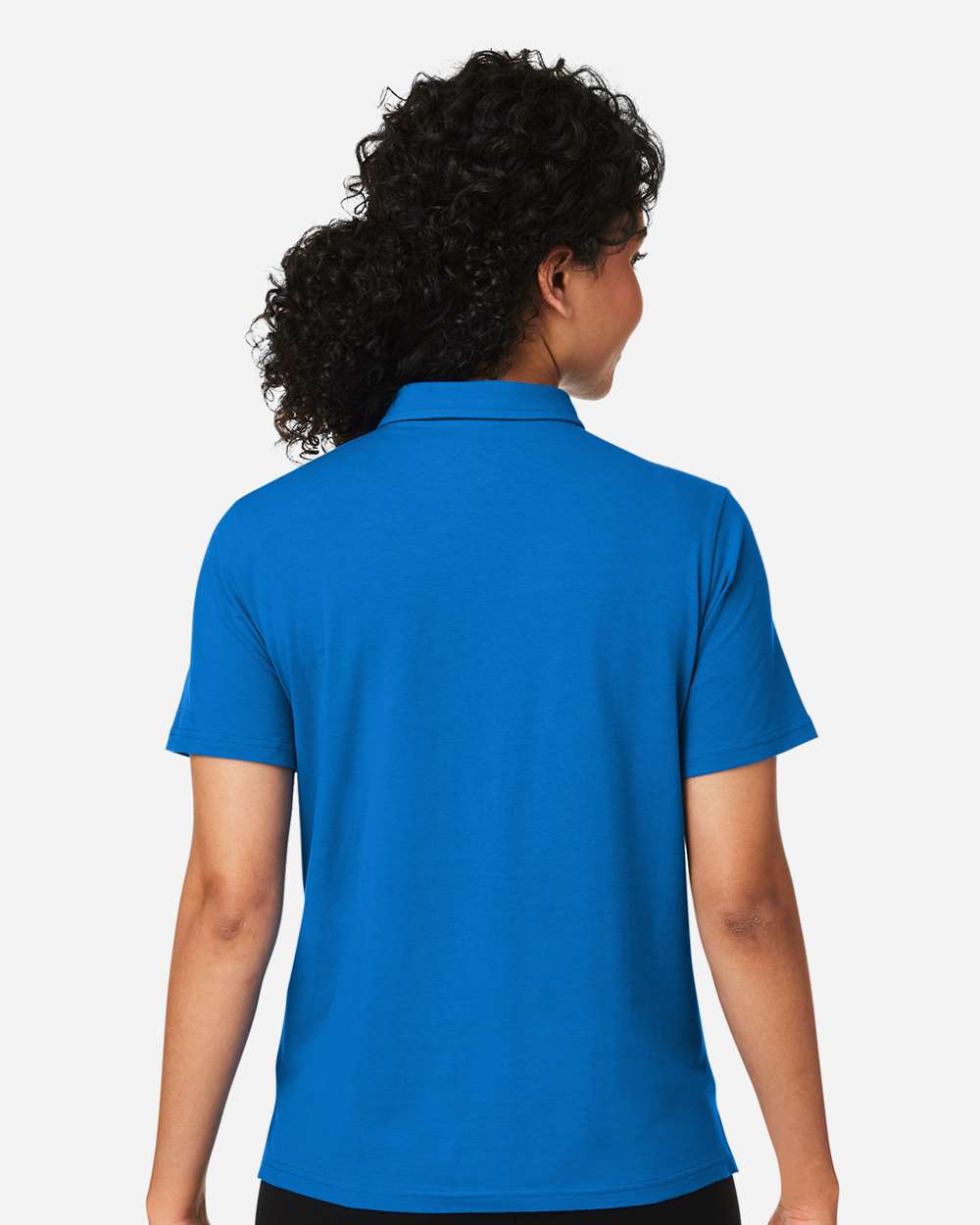 Women's Raleigh Stretch Polo - OnModelBack - B625B2252 - French Blue