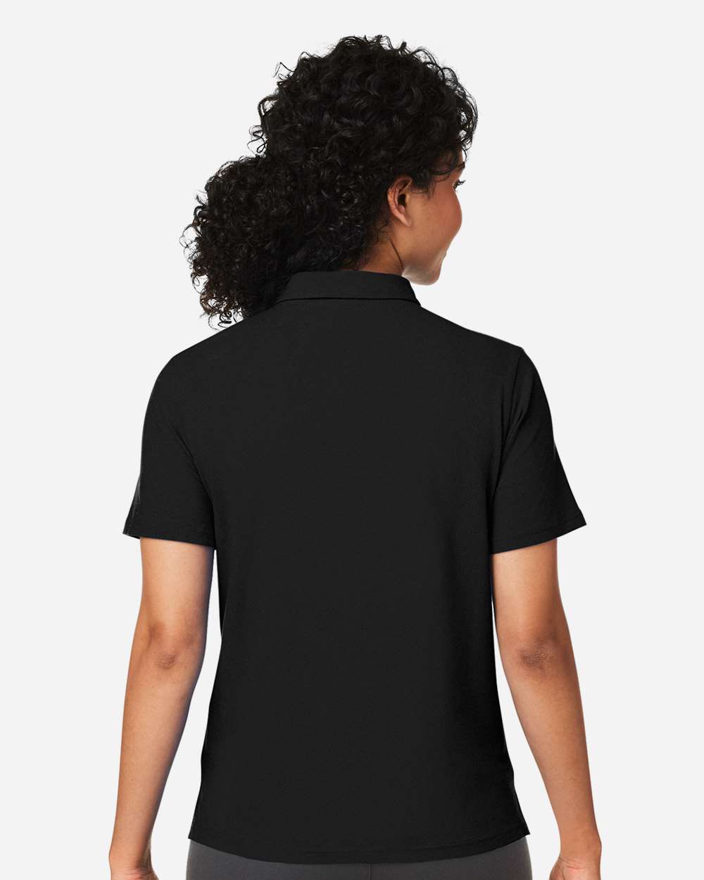 Women's Raleigh Stretch Polo - OnModelBack - B625B2502 - Black