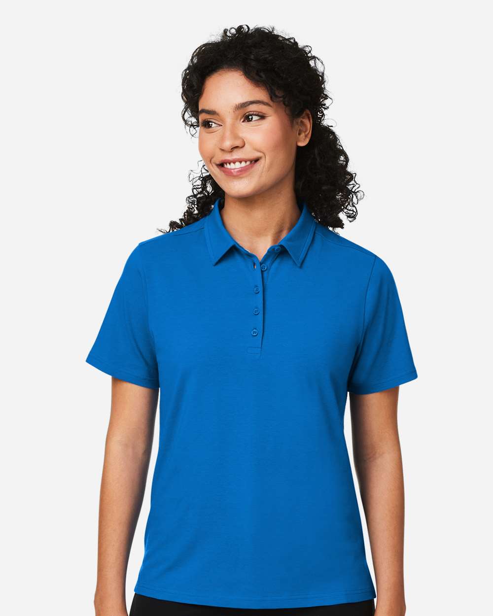 Women's Raleigh Stretch Polo - OnModelFront - B625B2252 - French Blue