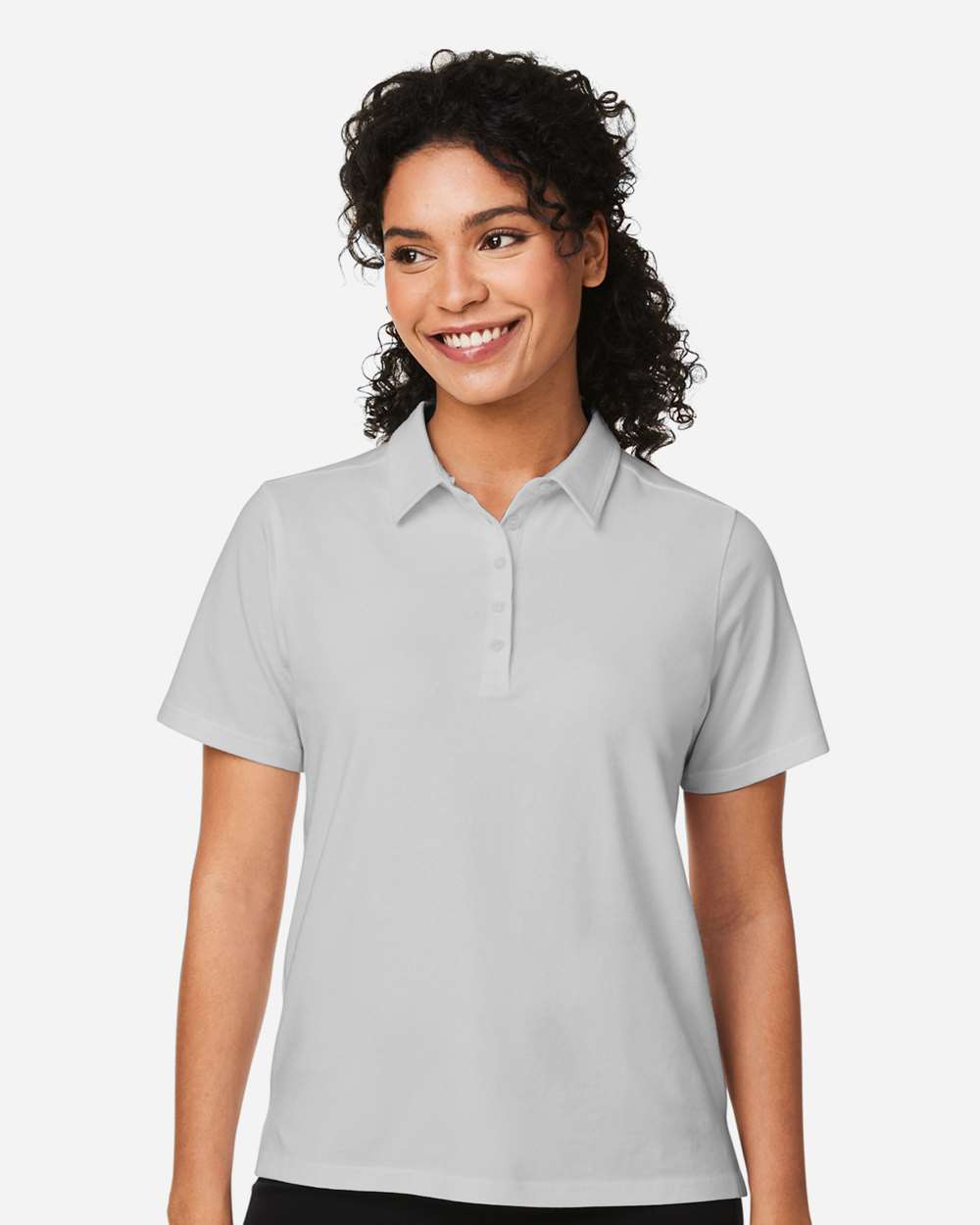 Women's Raleigh Stretch Polo - OnModelFront - B625B2352 - Grey