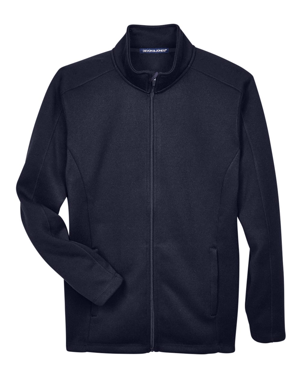Men's Bristol Full-Zip Sweater Fleece Jacket - Front - B708B2653 - Navy
