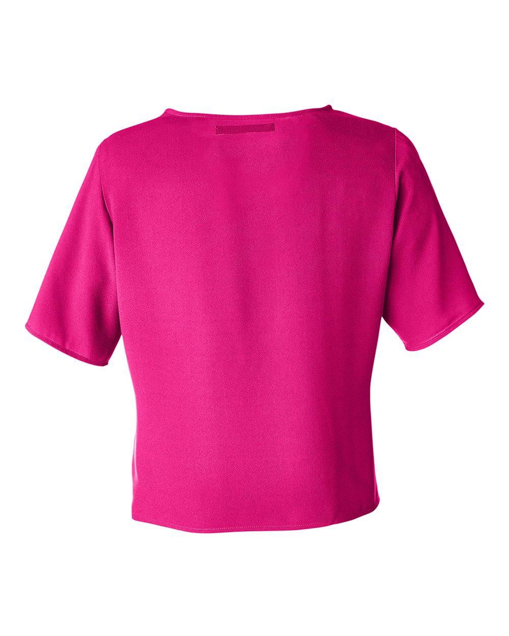 Women's Perfect Fit™ Tie Front Blouse - Back - B732B2692 - Crown Raspberry