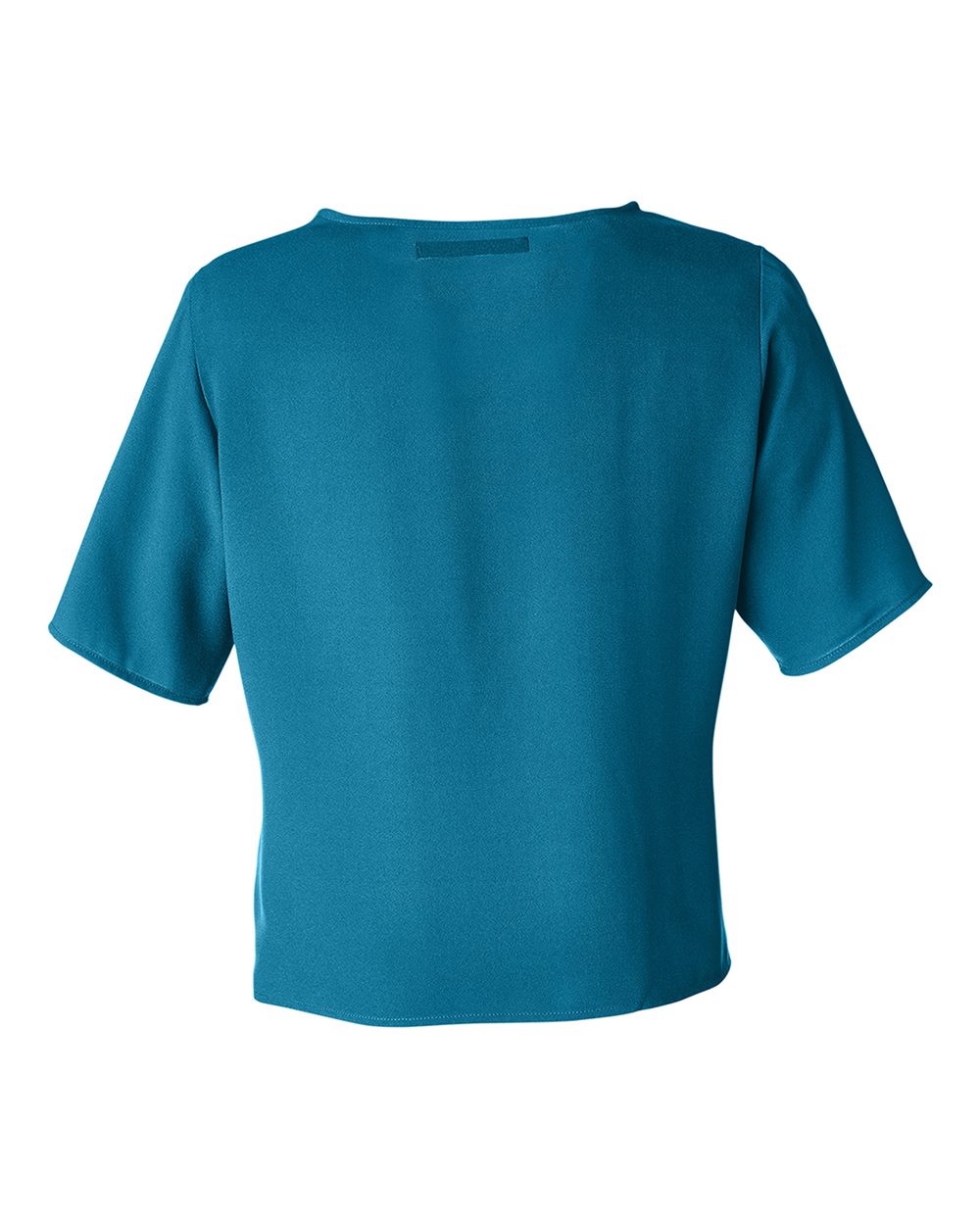 Women's Perfect Fit™ Tie Front Blouse - Back - B732B2782 - Dark Teal
