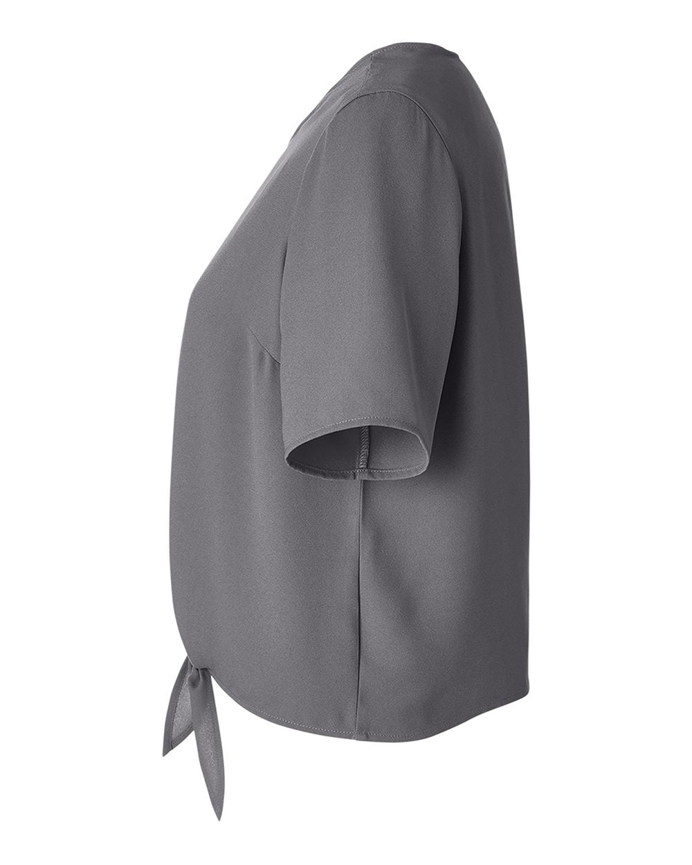 Women's Perfect Fit™ Tie Front Blouse - DirectSide - B732B2132 - Graphite