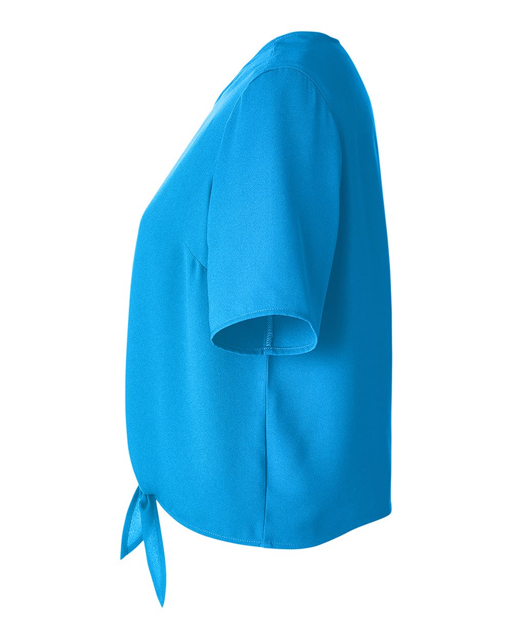 Women's Perfect Fit™ Tie Front Blouse - DirectSide - B732B2682 - Ocean Blue