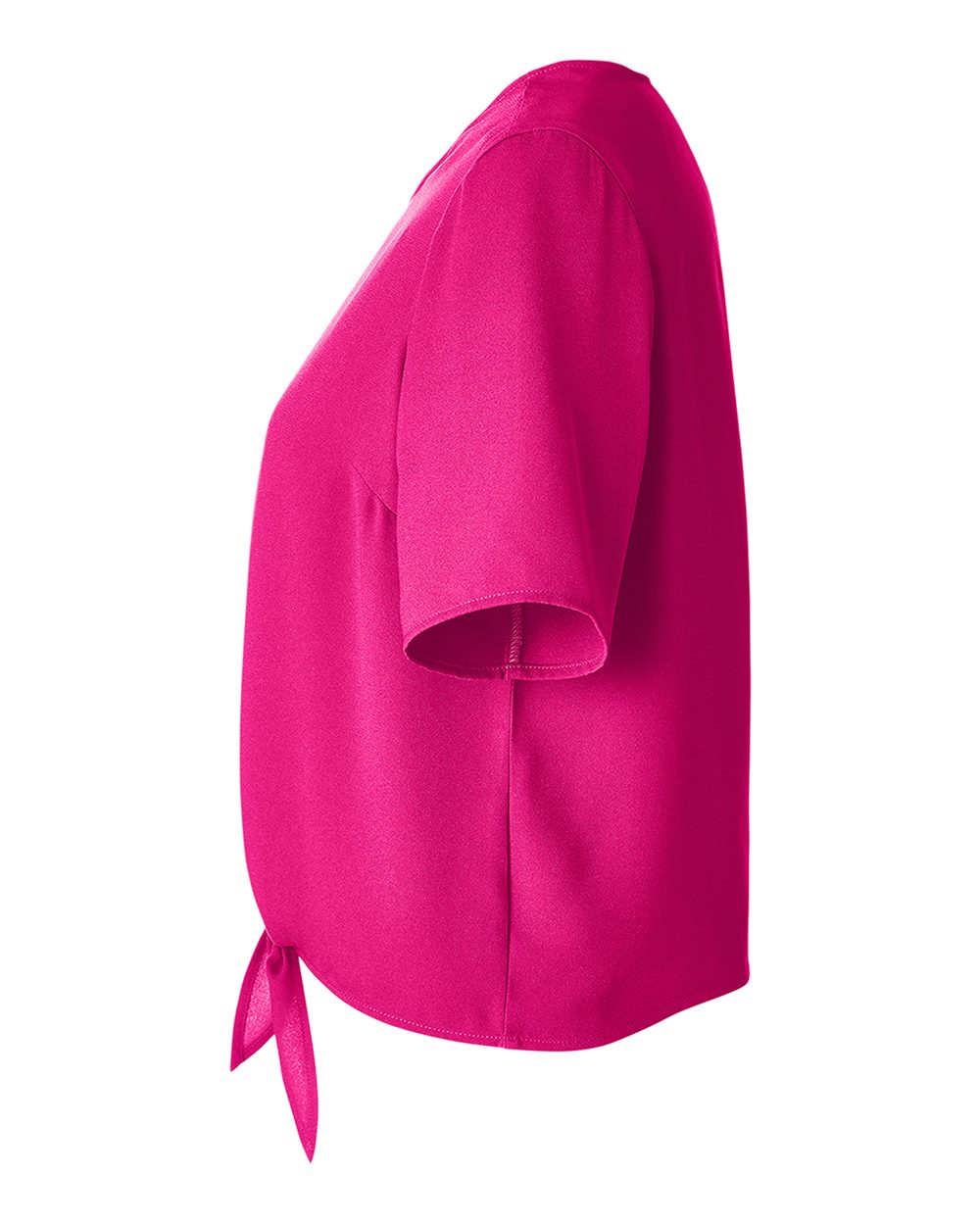 Women's Perfect Fit™ Tie Front Blouse - DirectSide - B732B2692 - Crown Raspberry