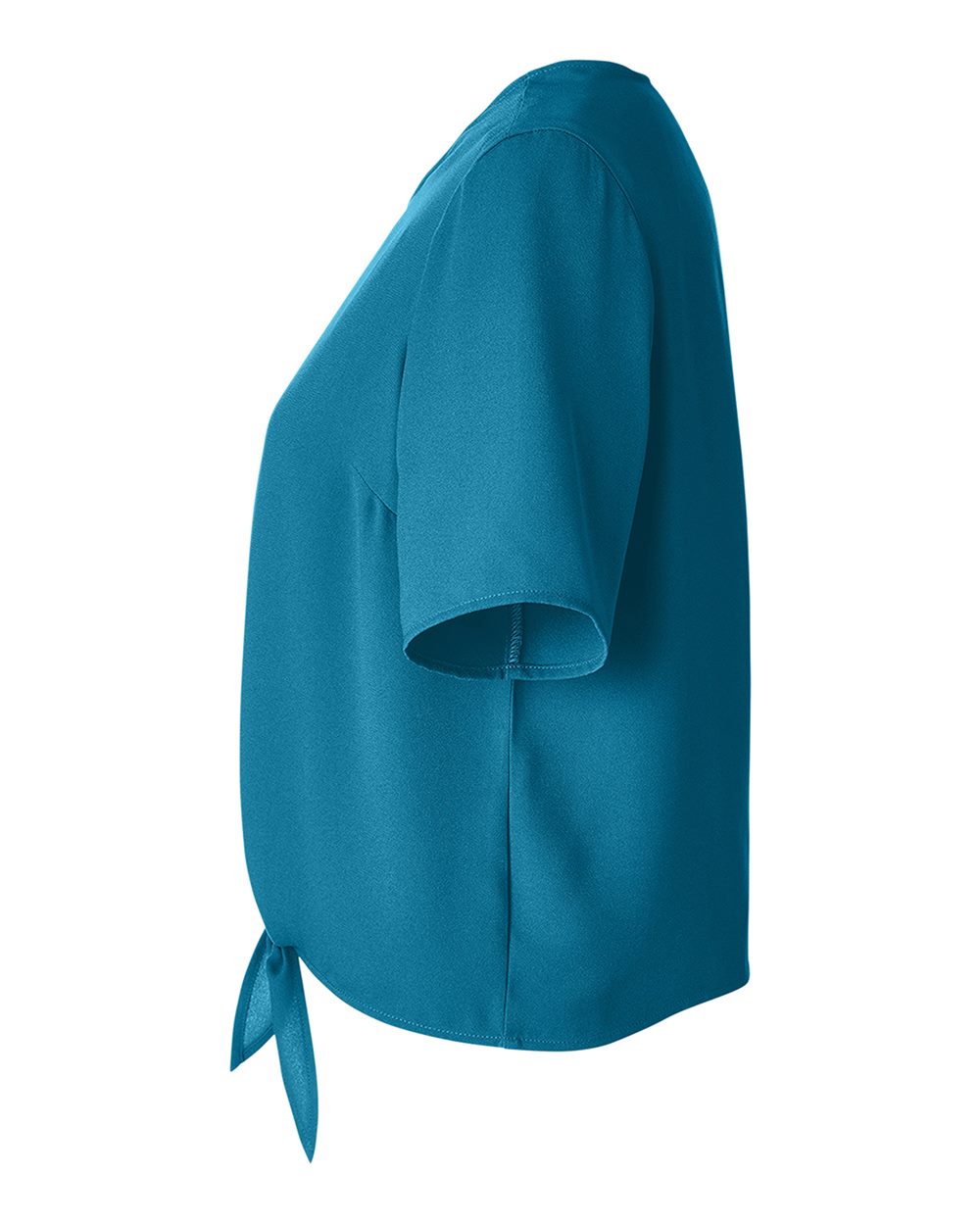 Women's Perfect Fit™ Tie Front Blouse - DirectSide - B732B2782 - Dark Teal