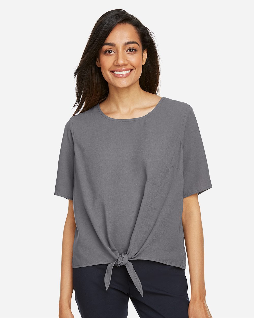 Women's Perfect Fit™ Tie Front Blouse - styleImage