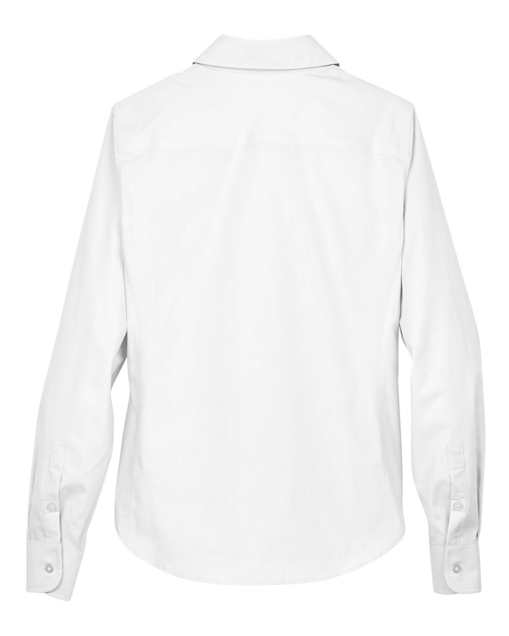 Women's Crown Collection® Broadcloth Woven Dress Shirt - Back - B601B2002 - White