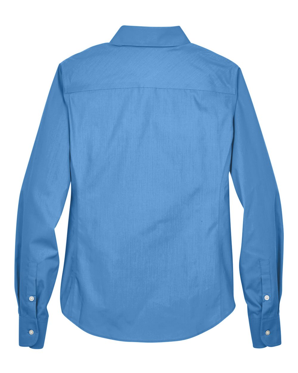 Women's Crown Collection® Broadcloth Woven Dress Shirt - Back - B601B2102 - French Blue