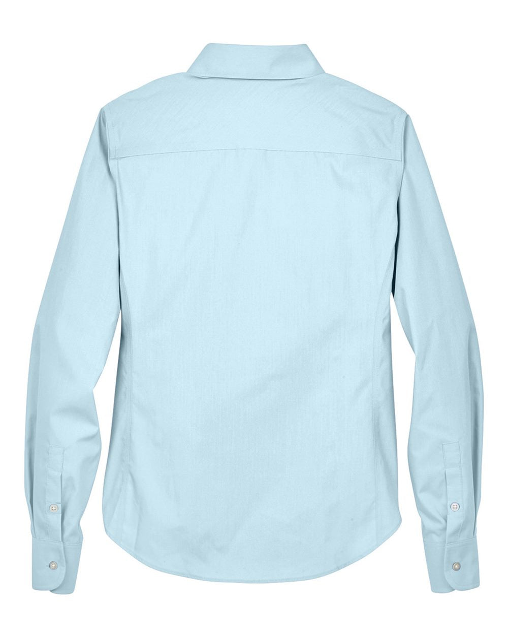 Women's Crown Collection® Broadcloth Woven Dress Shirt - Back - B601B2252 - Crystal Blue