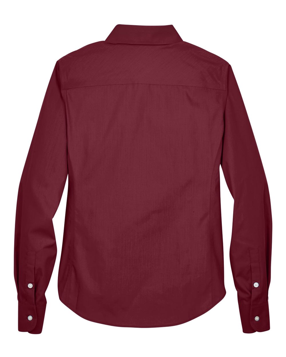 Women's Crown Collection® Broadcloth Woven Dress Shirt - Back - B601B2322 - Burgundy