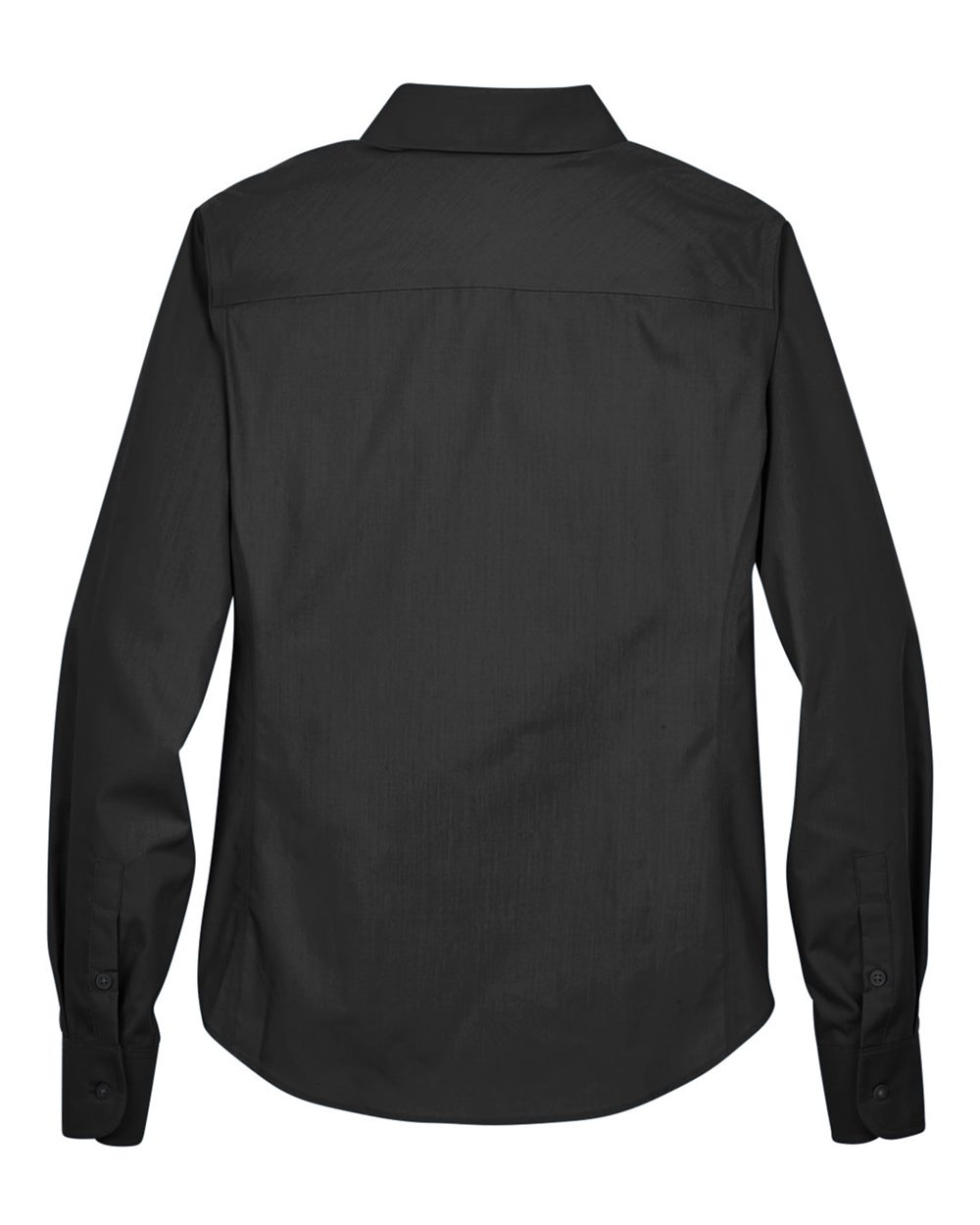 Women's Crown Collection® Broadcloth Woven Dress Shirt - Back - B601B2502 - Black