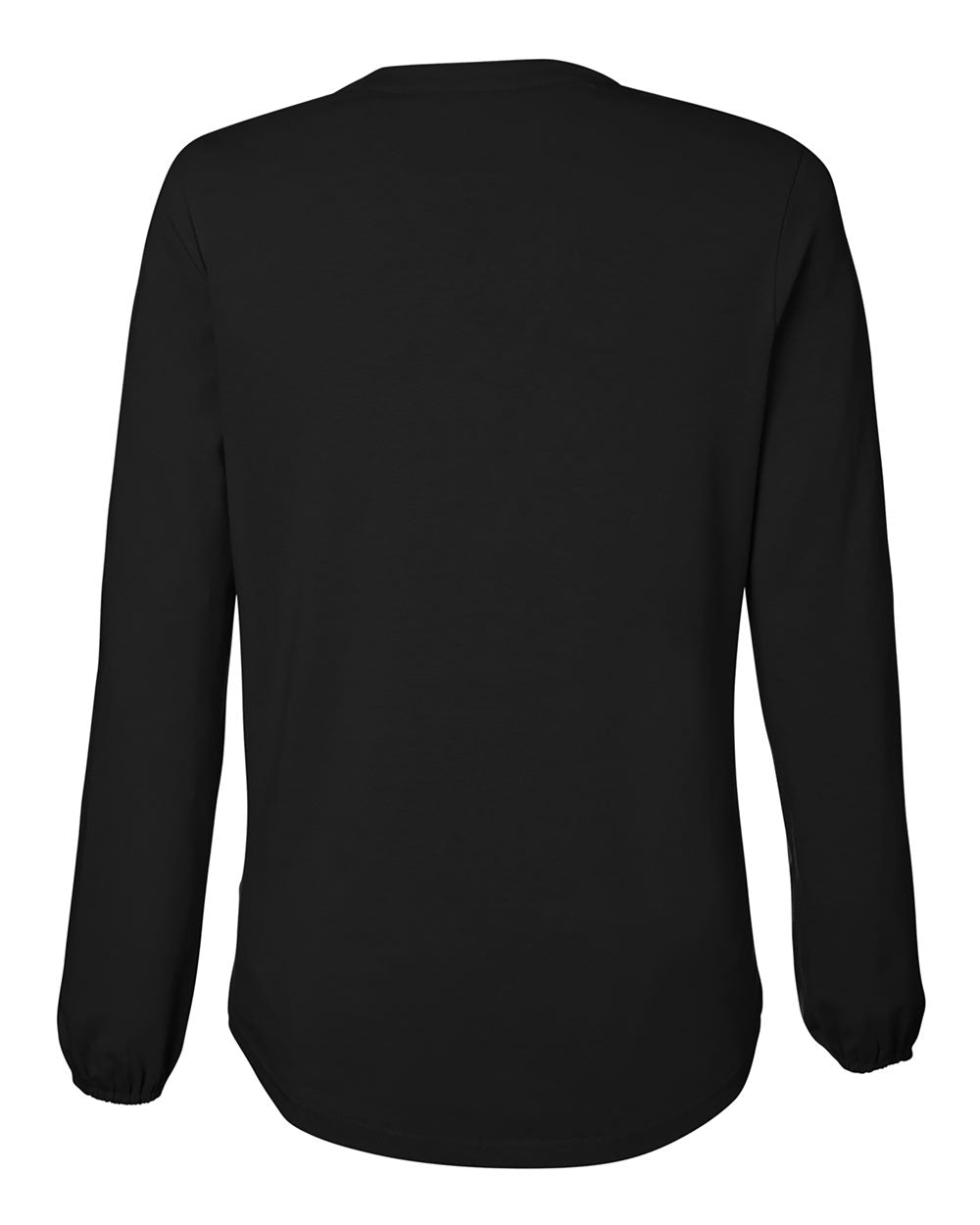 Women's Raleigh Half-Placket Knit Top - Back - B718B2502 - Black