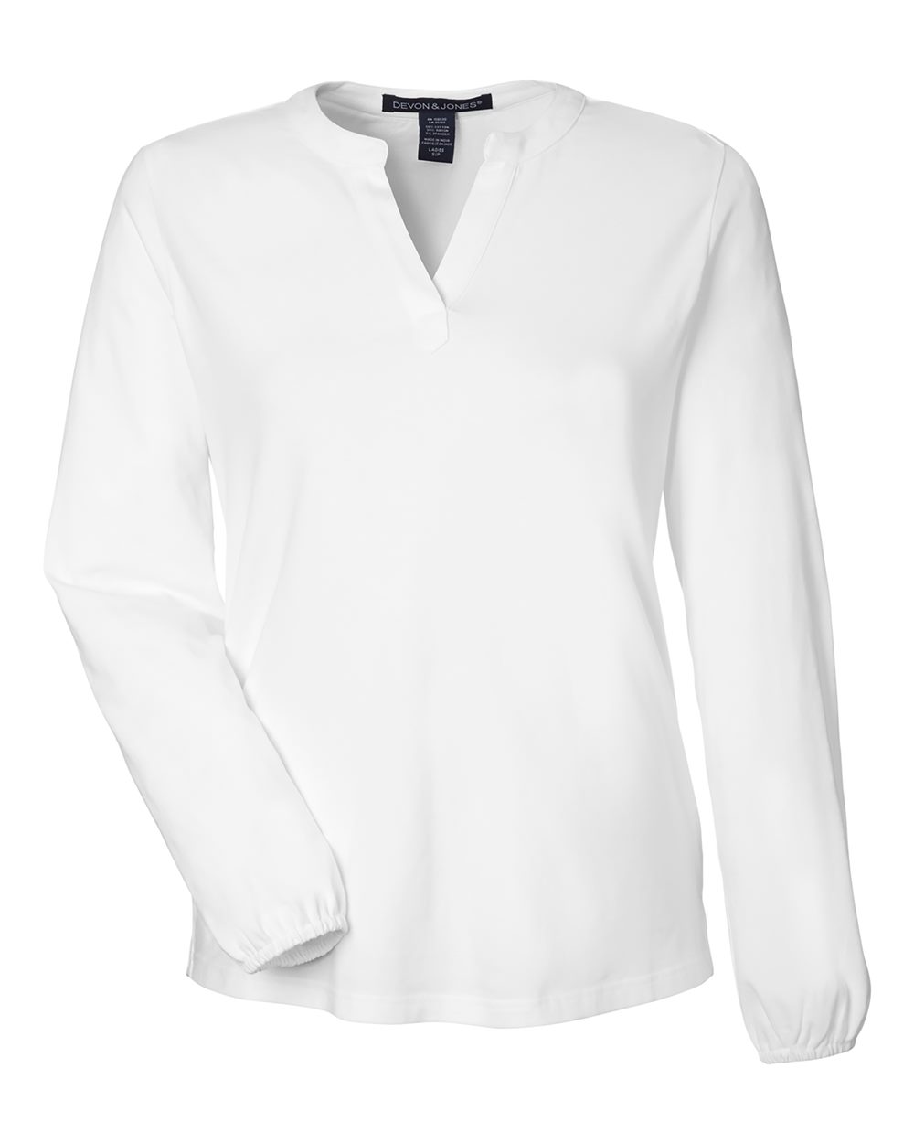 Women's Raleigh Half-Placket Knit Top - Front - B718B2002 - White