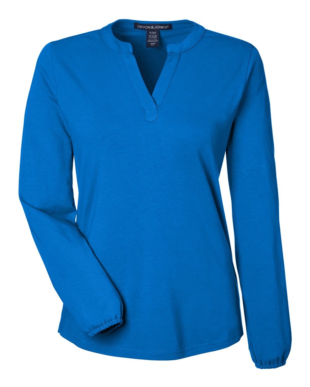 Women's Raleigh Half-Placket Knit Top - Front - B718B2252 - French Blue