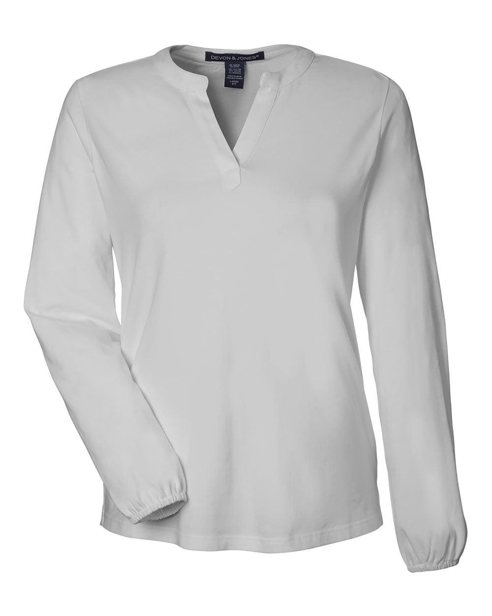 Women's Raleigh Half-Placket Knit Top - Front - B718B2352 - Grey