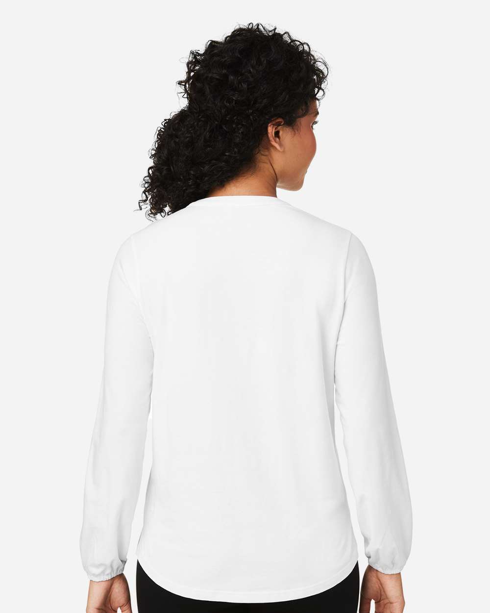 Women's Raleigh Half-Placket Knit Top - OnModelBack - B718B2002 - White