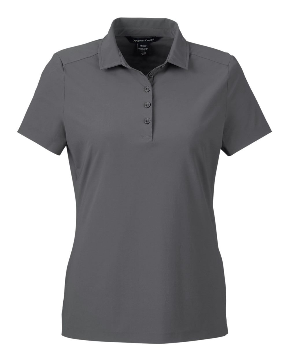 Women's CrownLux Performance® Windsor Welded Polo - Front - B623B2132 - Graphite
