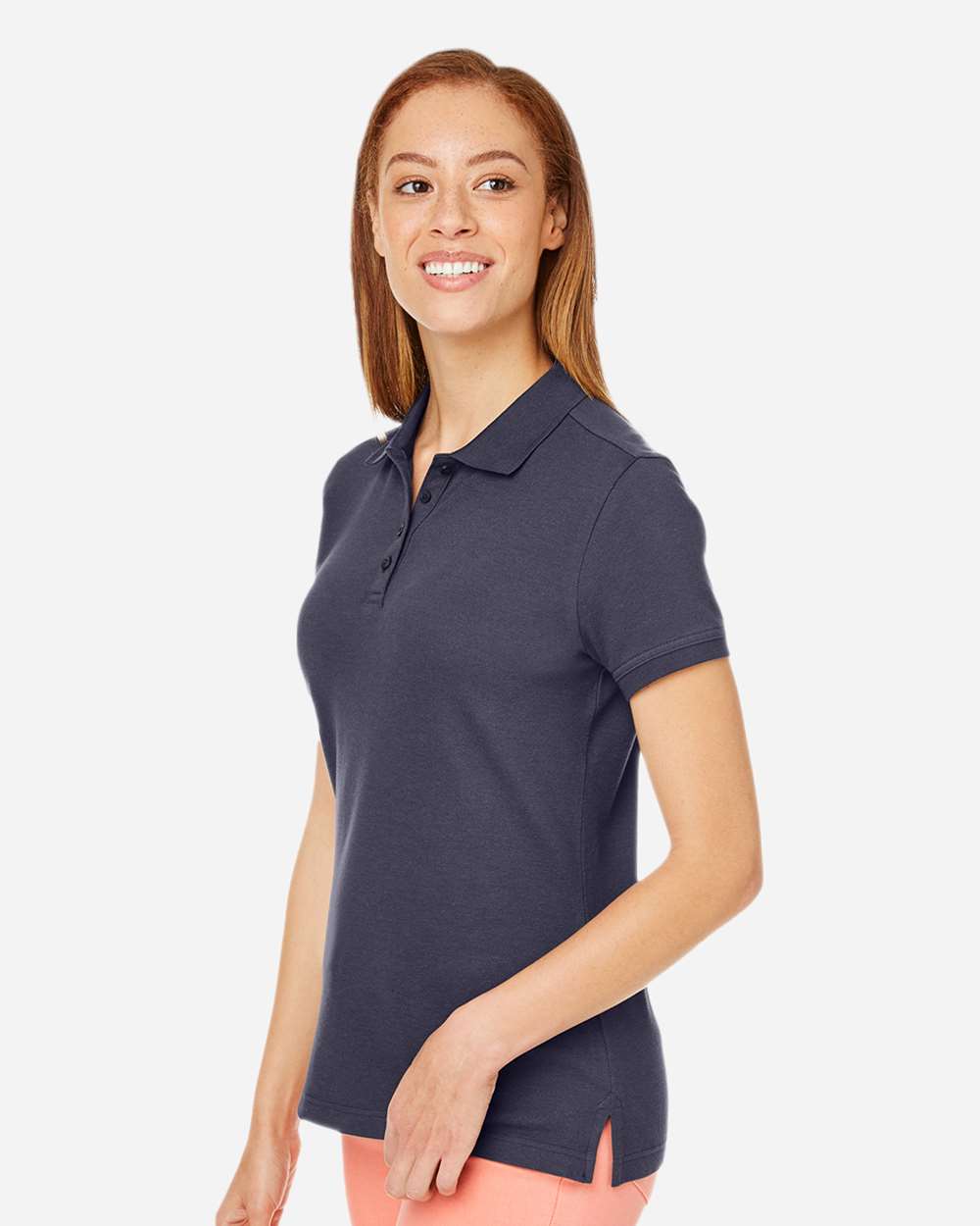 Women's New Classics® Performance Polo - OnModelSide - B619B2652 - Navy