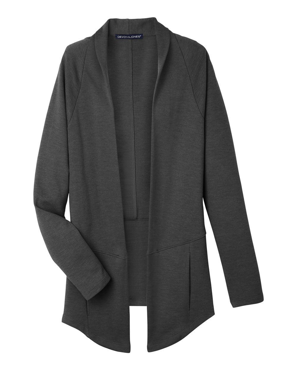 Women's New Classics® Charleston Cardigan - Front - B665B2502 - Black Melange