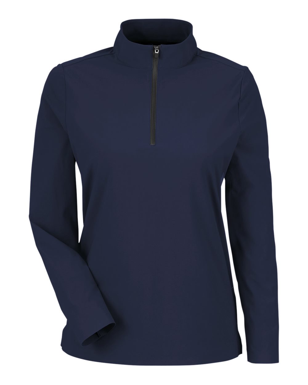 Women's CrownLux Performance® Windsor Welded Quarter-Zip Pullover - Front - B651B2652 - Navy