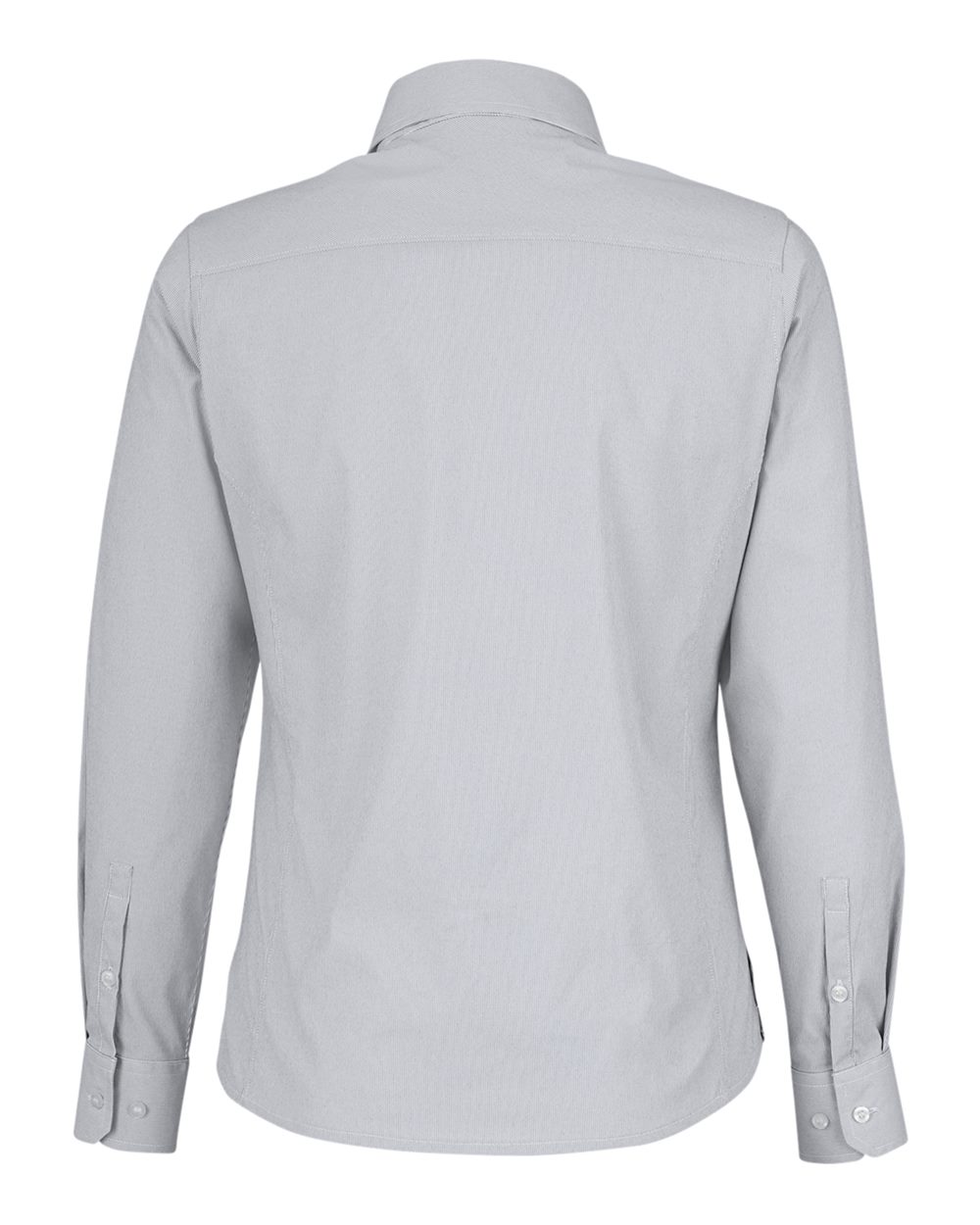 Women's CrownLux Performance® Microstripe Dress Shirt - Back - B686B2132 - Graphite/ White
