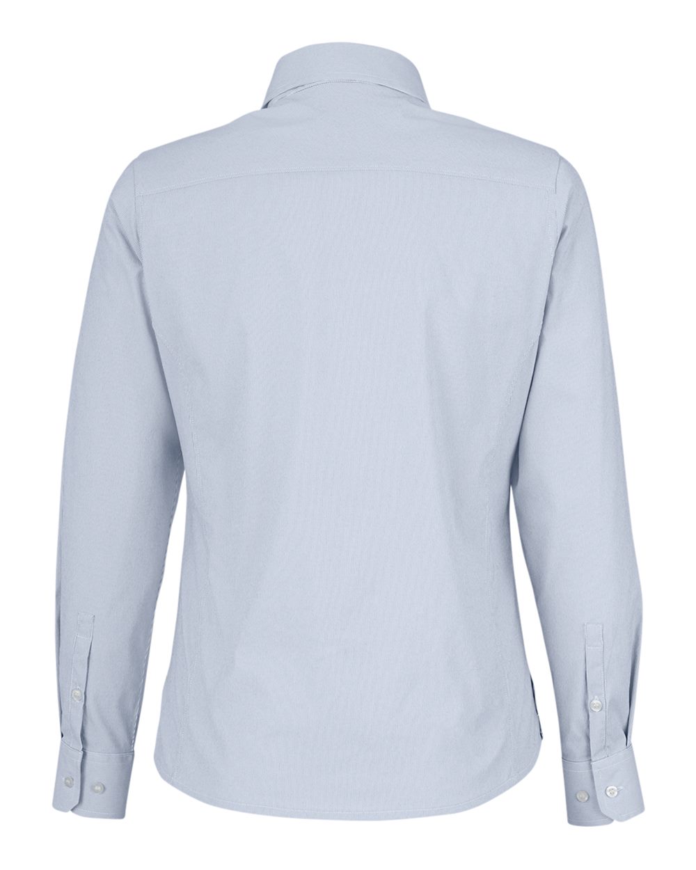 Women's CrownLux Performance® Microstripe Dress Shirt - Back - B686B2652 - Navy/ White