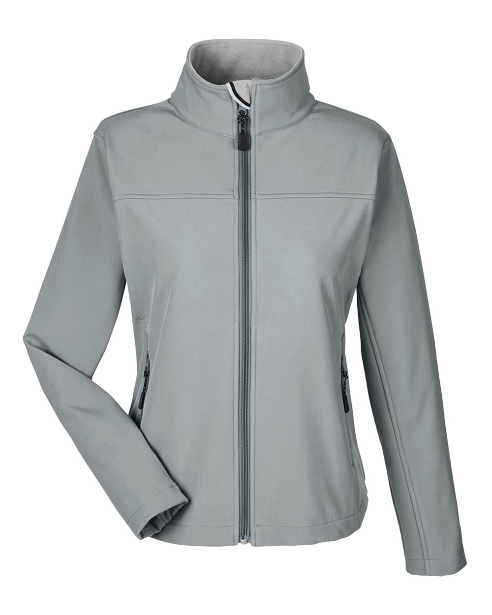 Women's Soft Shell Jacket - Front - B614B2093 - Charcoal