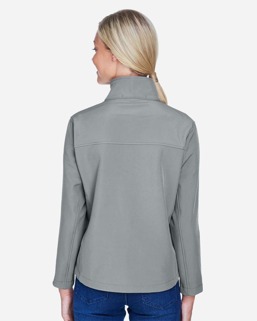 Women's Soft Shell Jacket - OnModelBack - B614B2093 - Charcoal
