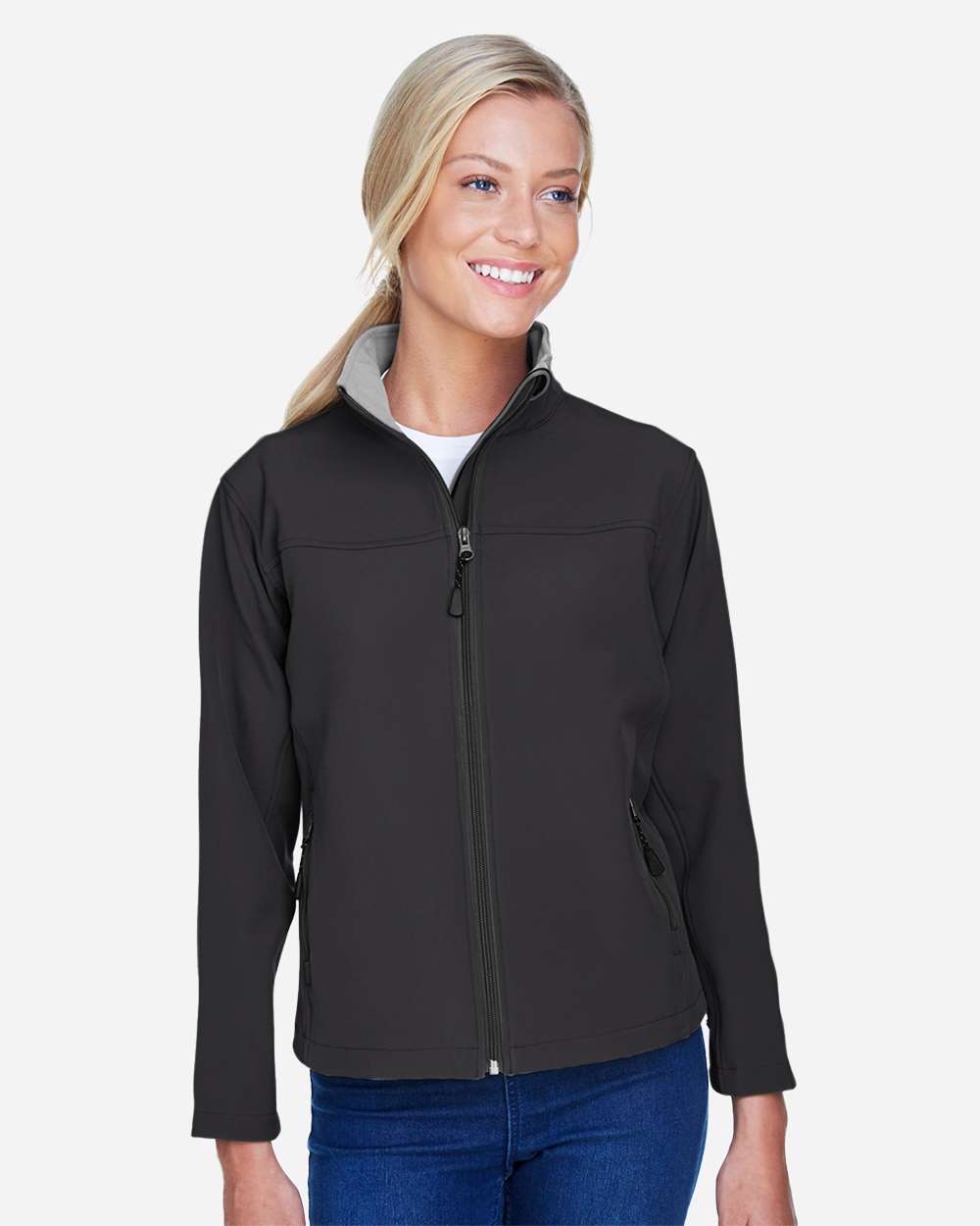 Women's Soft Shell Jacket - OnModelFront - B614B2503 - Black