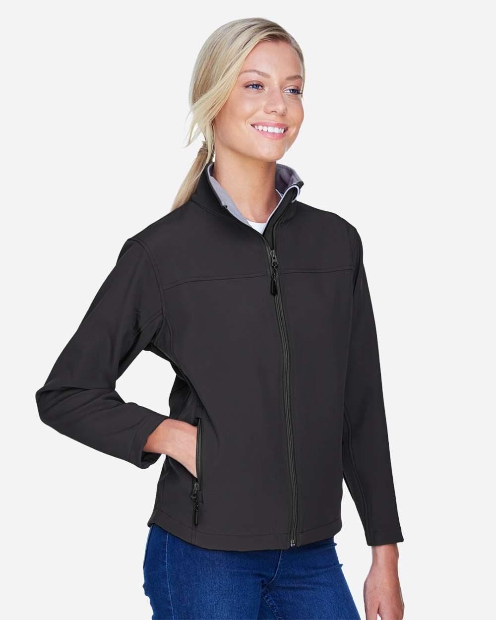 Women's Soft Shell Jacket - OnModelSide - B614B2503 - Black