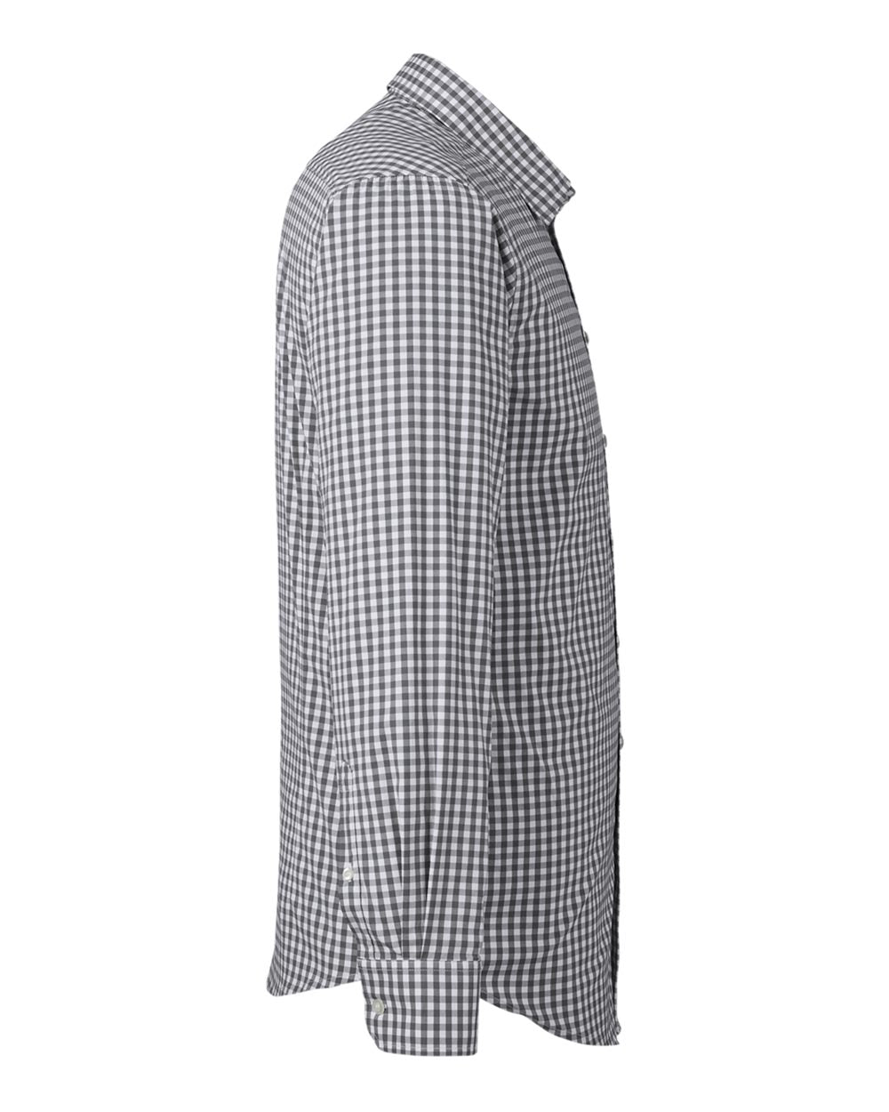 Men's CrownLux Performance® Gingham Dress Shirt - DirectSide - B683B2133 - Graphite/ White