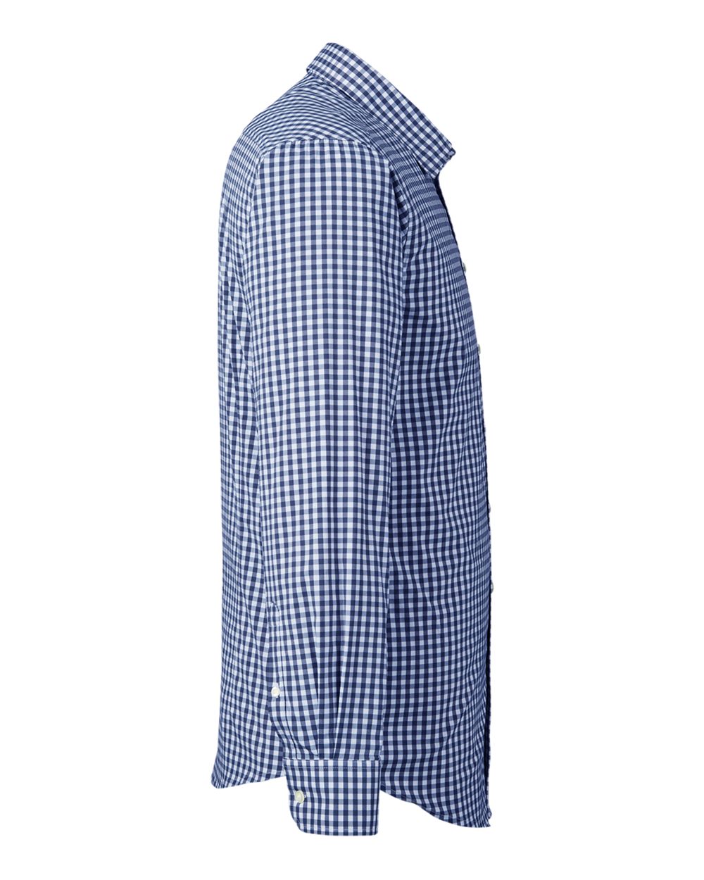 Men's CrownLux Performance® Gingham Dress Shirt - DirectSide - B683B2653 - Navy/ White