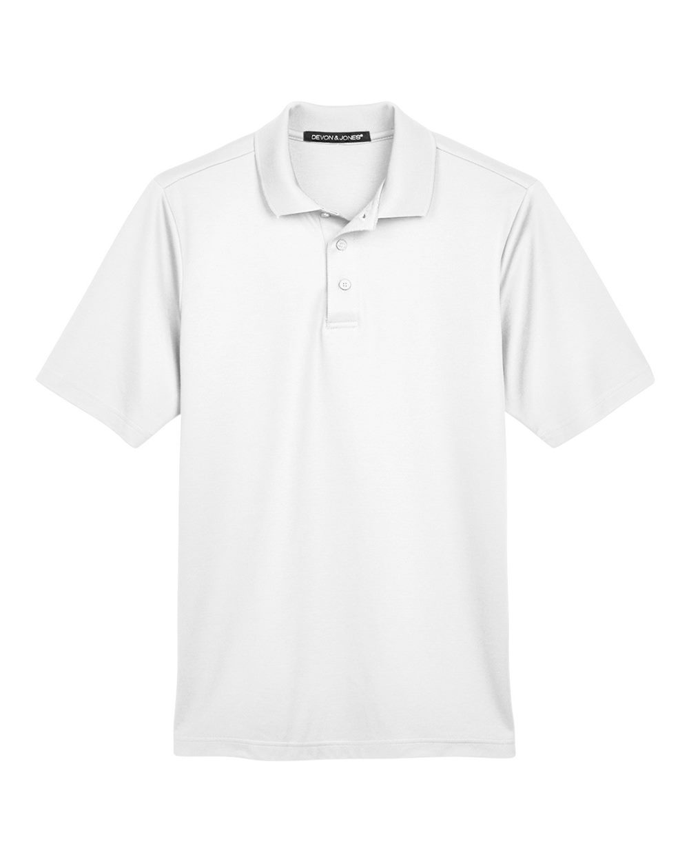 Men's Tall CrownLux Performance® Plaited Polo - Front - B639B2005 - White
