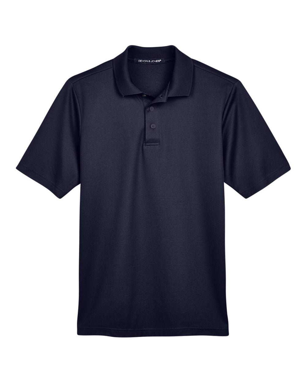 Men's Tall CrownLux Performance® Plaited Polo - Front - B639B2655 - Navy