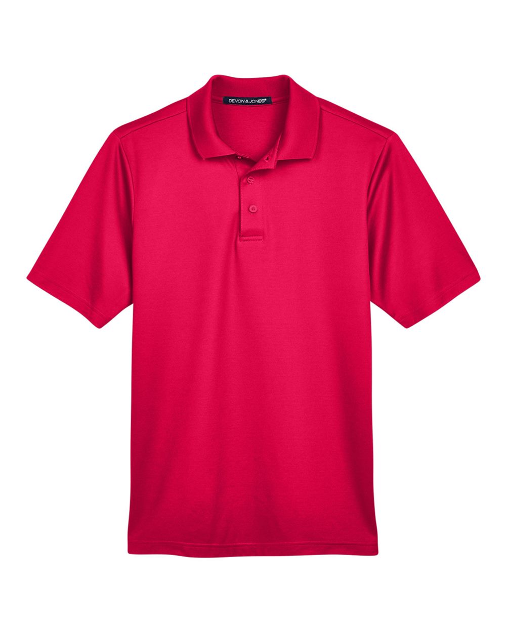 Men's Tall CrownLux Performance® Plaited Polo - Front - B639B2705 - Red