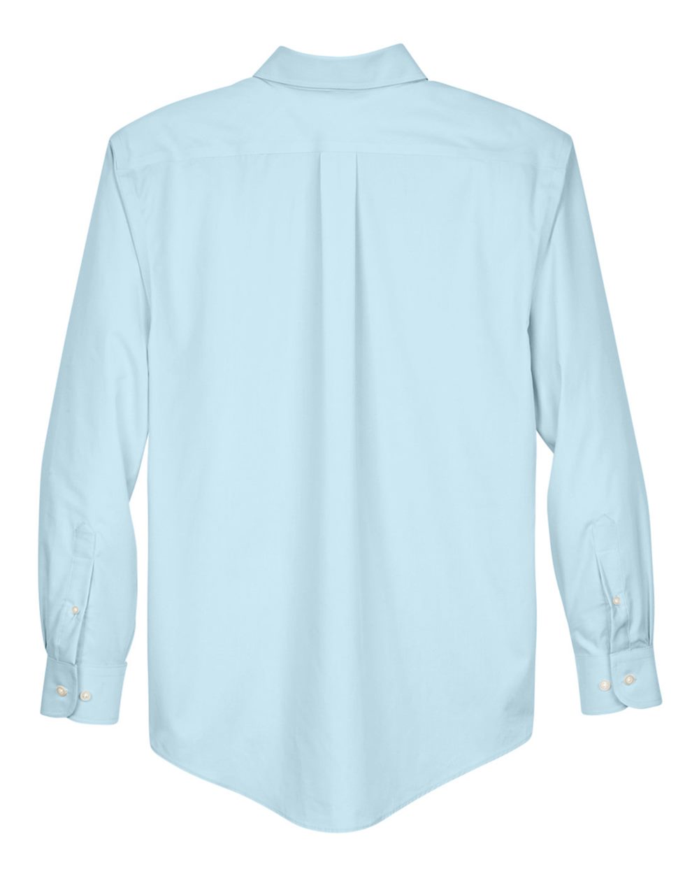 Men's Crown Collection® Broadcloth Woven Dress Shirt - Back - B598B2253 - Crystal Blue