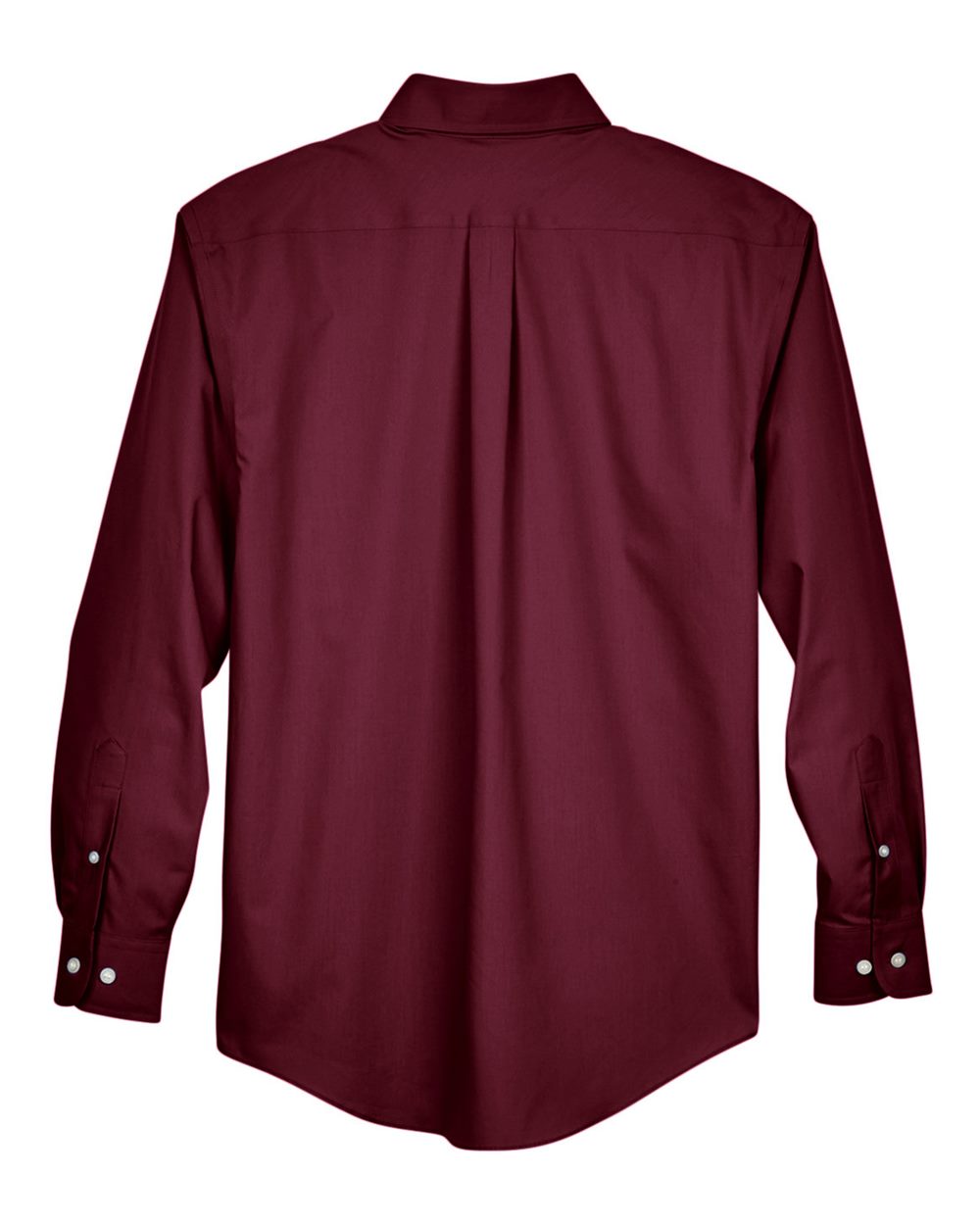 Men's Crown Collection® Broadcloth Woven Dress Shirt - Back - B598B2322 - Burgundy