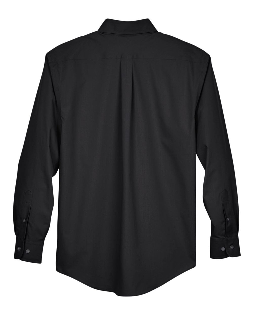 Men's Crown Collection® Broadcloth Woven Dress Shirt - Back - B598B2502 - Black