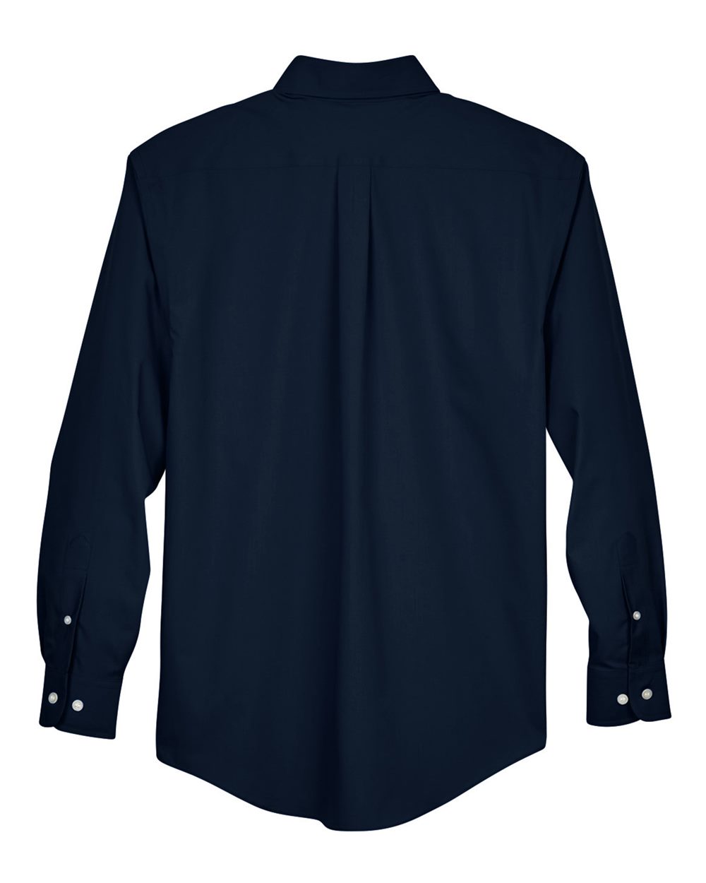 Men's Crown Collection® Broadcloth Woven Dress Shirt - Back - B598B2652 - Navy