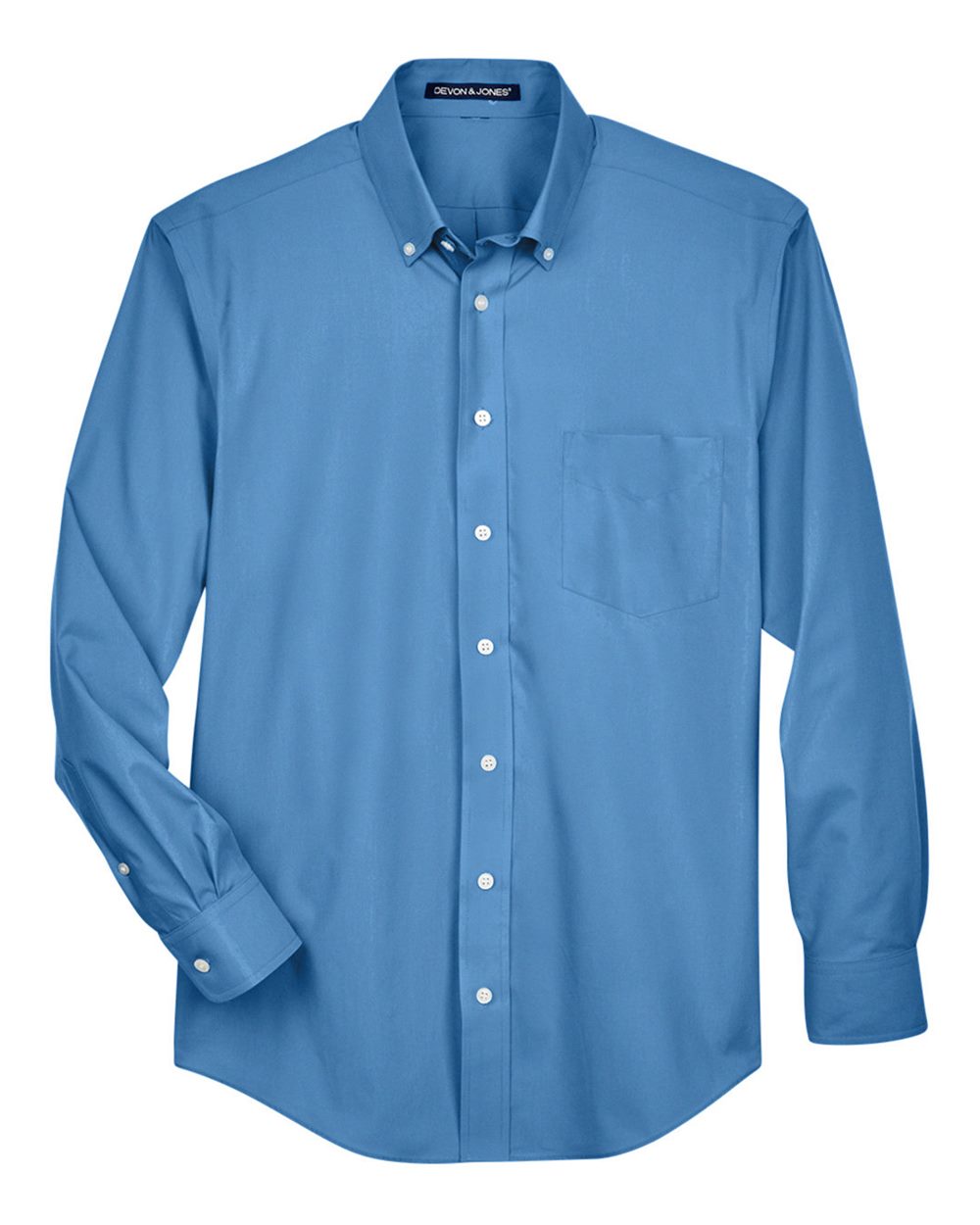 Men's Crown Collection® Broadcloth Woven Dress Shirt - Front - B598B2102 - French Blue