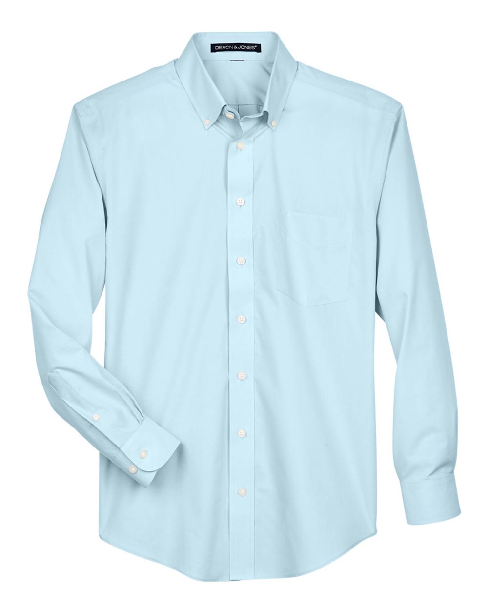 Men's Crown Collection® Broadcloth Woven Dress Shirt - Front - B598B2253 - Crystal Blue