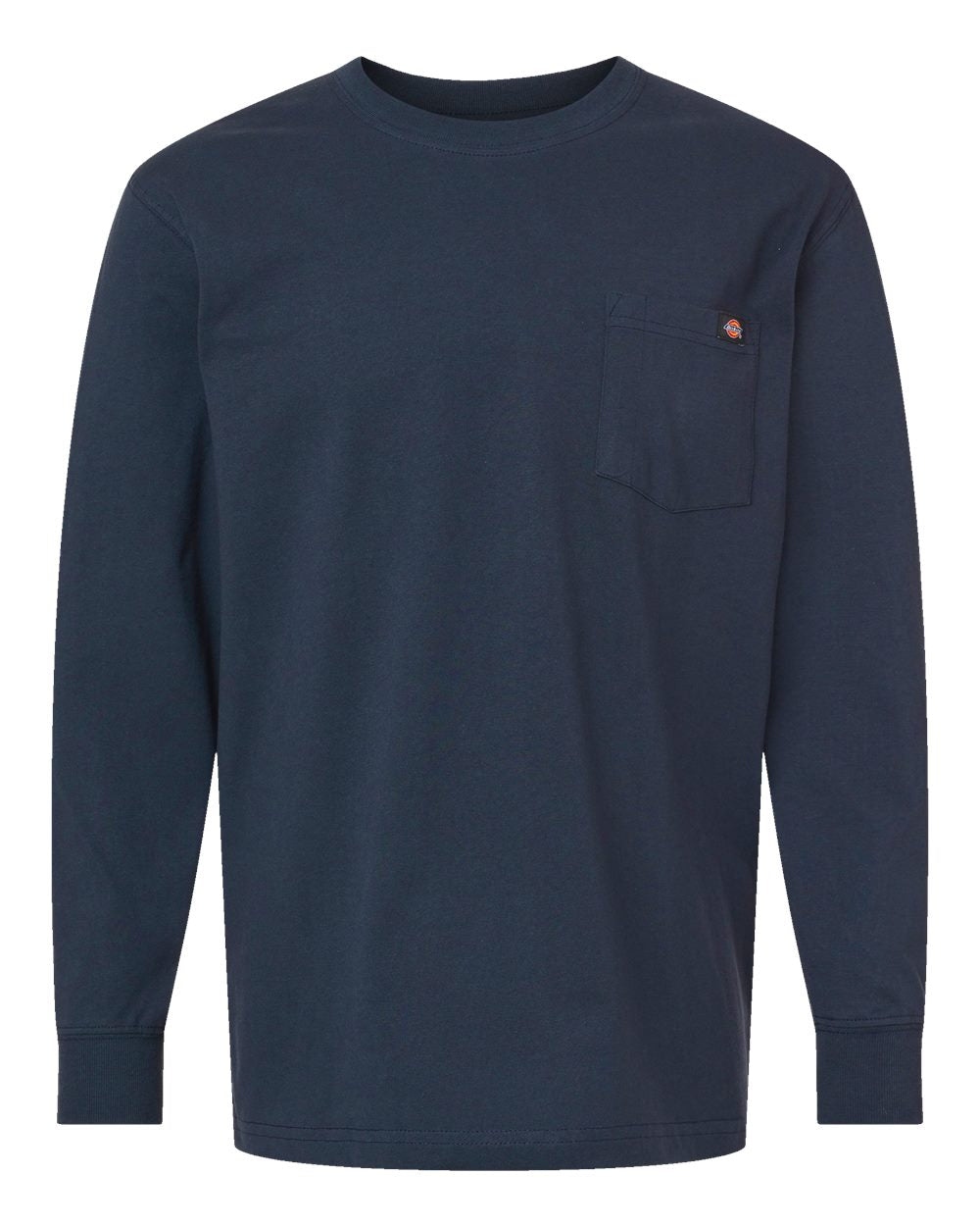 Men's Traditional Heavyweight Long Sleeve T-Shirt - Front - B08130863 - Dark Navy