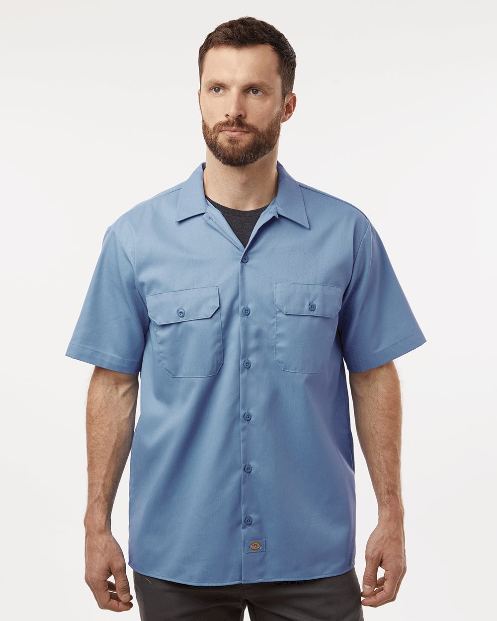 Men's Short Sleeve Work Shirt - styleImage