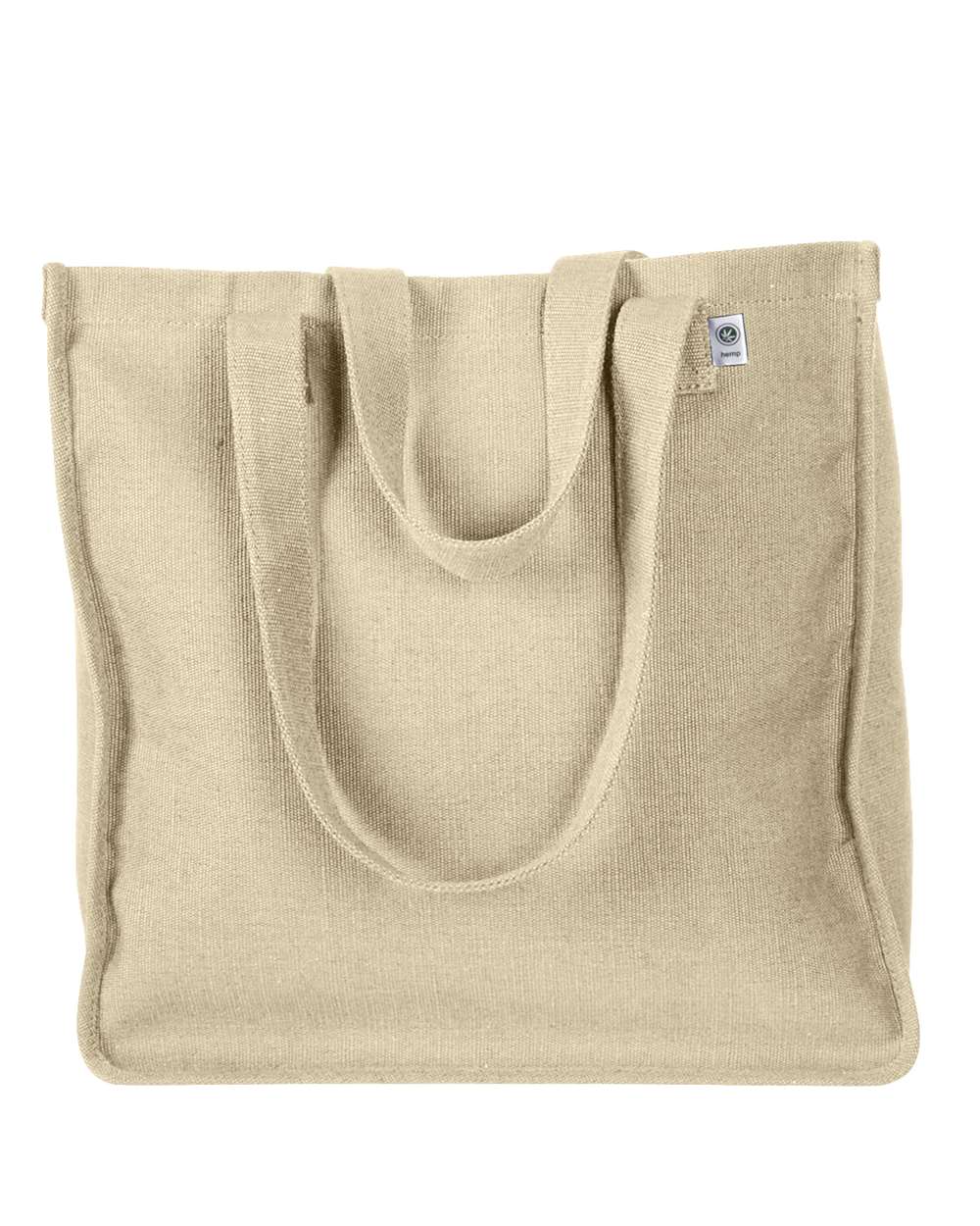 Hemp Market Tote - Front - B885E9240 - Natural