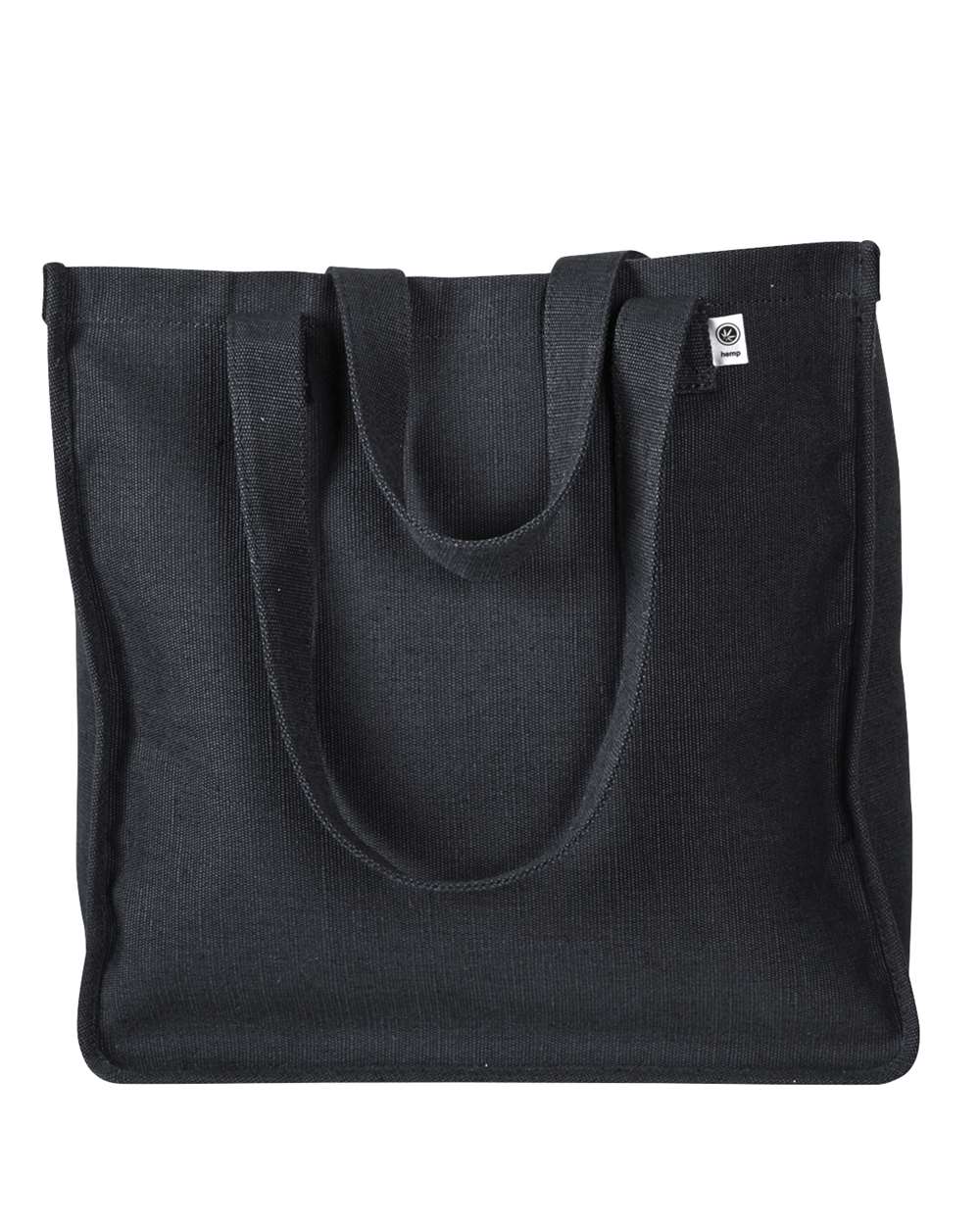 Hemp Market Tote - Front - B885E9500 - Black