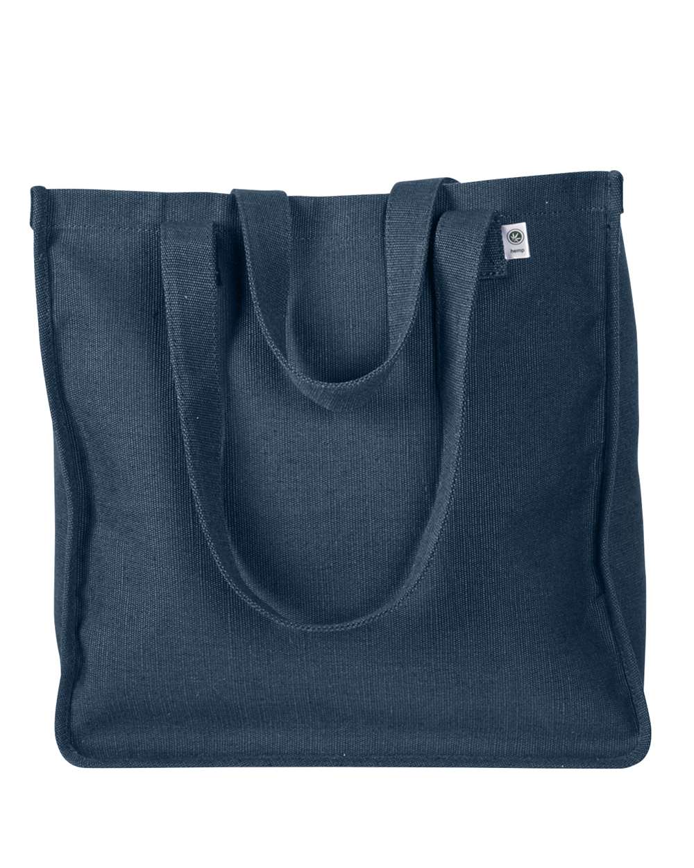 Hemp Market Tote - Front - B885E9650 - Navy
