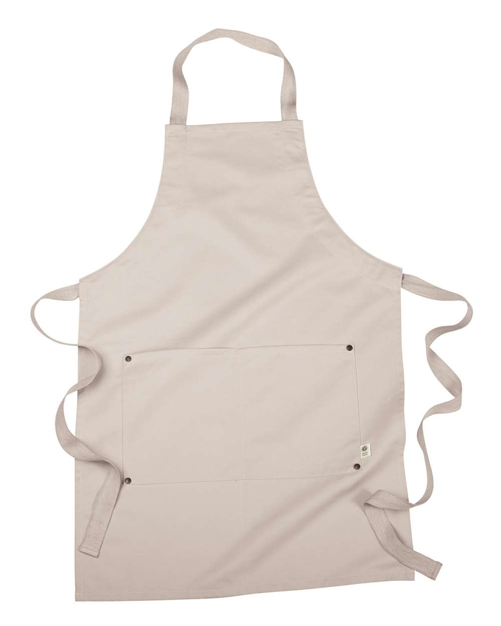 Eco Apron with Pocket - Front - B867E9240 - Oyster